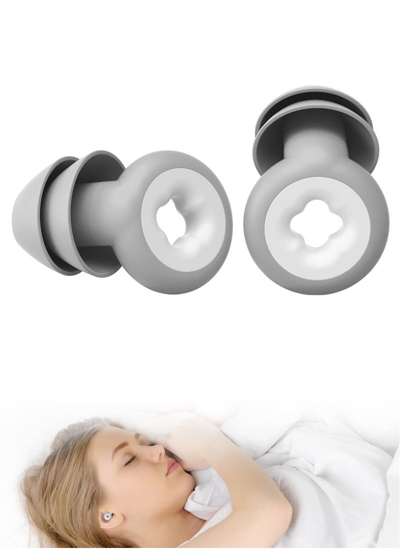 joyzzz - Ear Plugs for Sleeping Noise Cancelling, Immersive Silicone Noise Cancelling Earplugs for Sleeping, Studying, Working, Traveling, Swimming (-33dB) (Grey) - Image 1