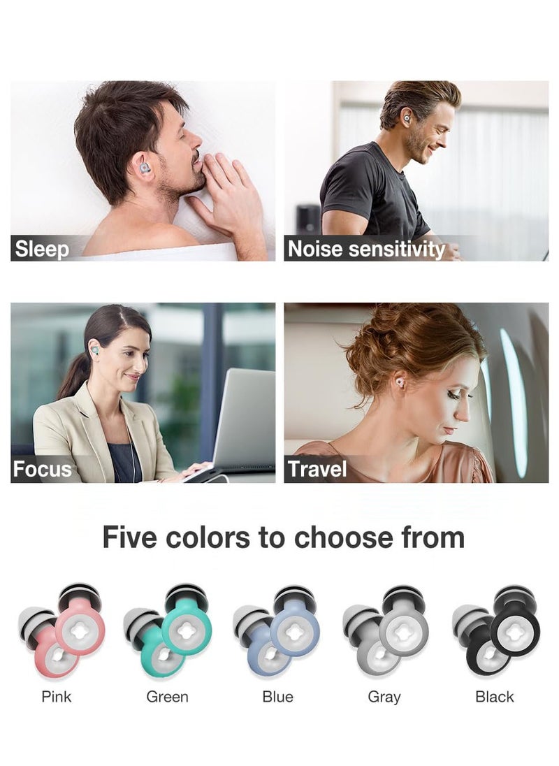 joyzzz - Ear Plugs for Sleeping Noise Cancelling, Immersive Silicone Noise Cancelling Earplugs for Sleeping, Studying, Working, Traveling, Swimming (-33dB) (Grey) - Image 1