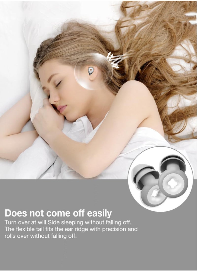 joyzzz - Ear Plugs for Sleeping Noise Cancelling, Immersive Silicone Noise Cancelling Earplugs for Sleeping, Studying, Working, Traveling, Swimming (-33dB) (Grey) - Image 1