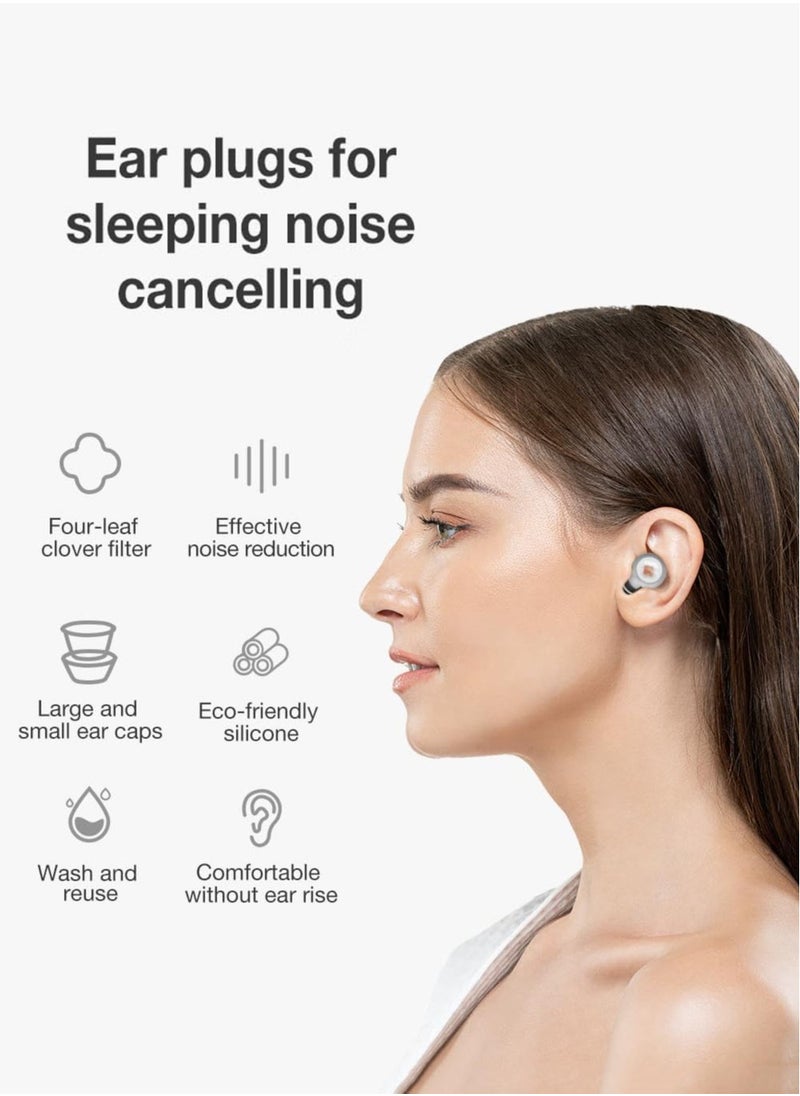 joyzzz - Ear Plugs for Sleeping Noise Cancelling, Immersive Silicone Noise Cancelling Earplugs for Sleeping, Studying, Working, Traveling, Swimming (-33dB) (Grey) - Image 1