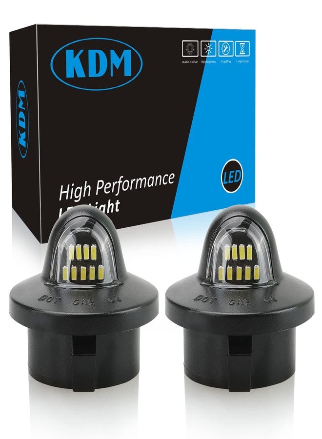 KDM LED License Plate Lights fit for Ford F-150 F250 F350 F450 F550 Heavy Duty Ranger Explorer Bronco Excursion Expedition Rear light for Pickup Truck 6000K White 2pc pack - Image 1