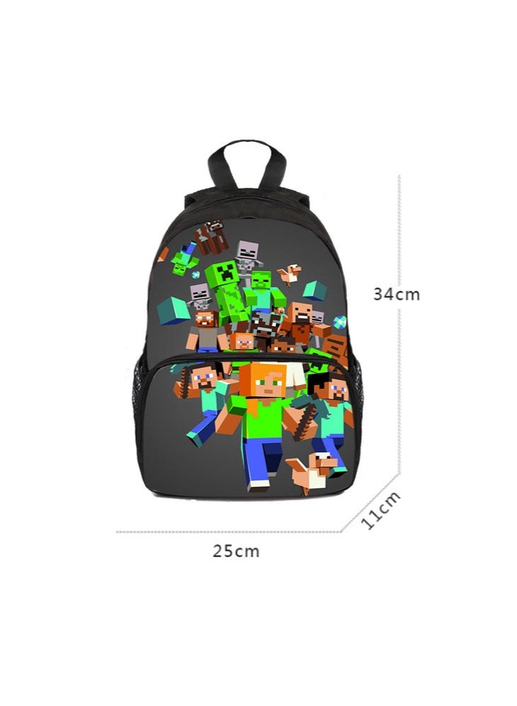 Minecraft backpack schoolbags for teenagers and primary school students men and women leisure sports backpacks - Image 2
