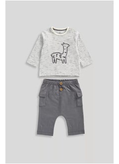 mothercare Grey T-Shirt and Jogger Set  - Image 1