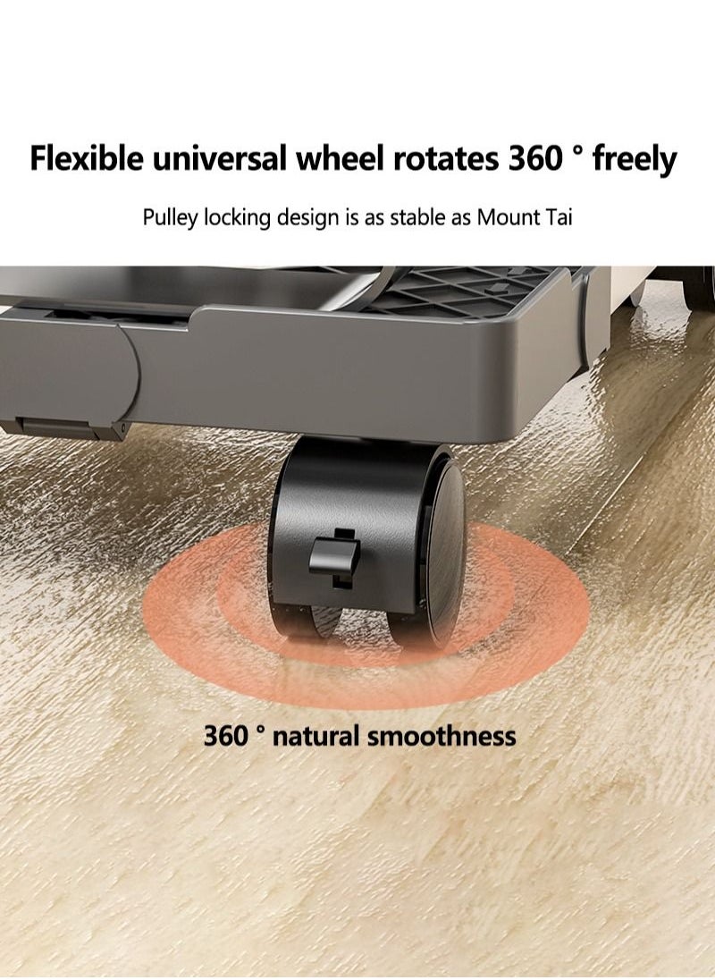 FlashHawk - Mobile CPU Stand Adjustable Computer Tower Stand with 4 Caster Wheels Fits Most PC - Image 1