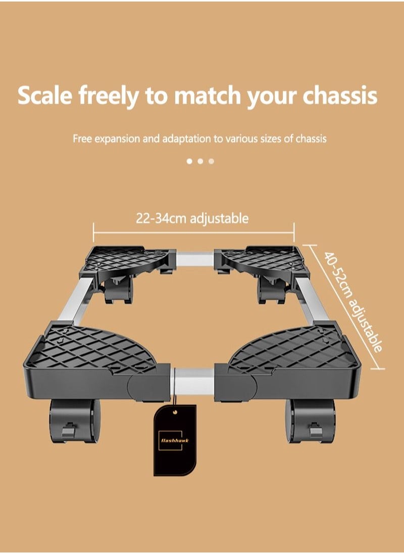 FlashHawk - Mobile CPU Stand Adjustable Computer Tower Stand with 4 Caster Wheels Fits Most PC - Image 1