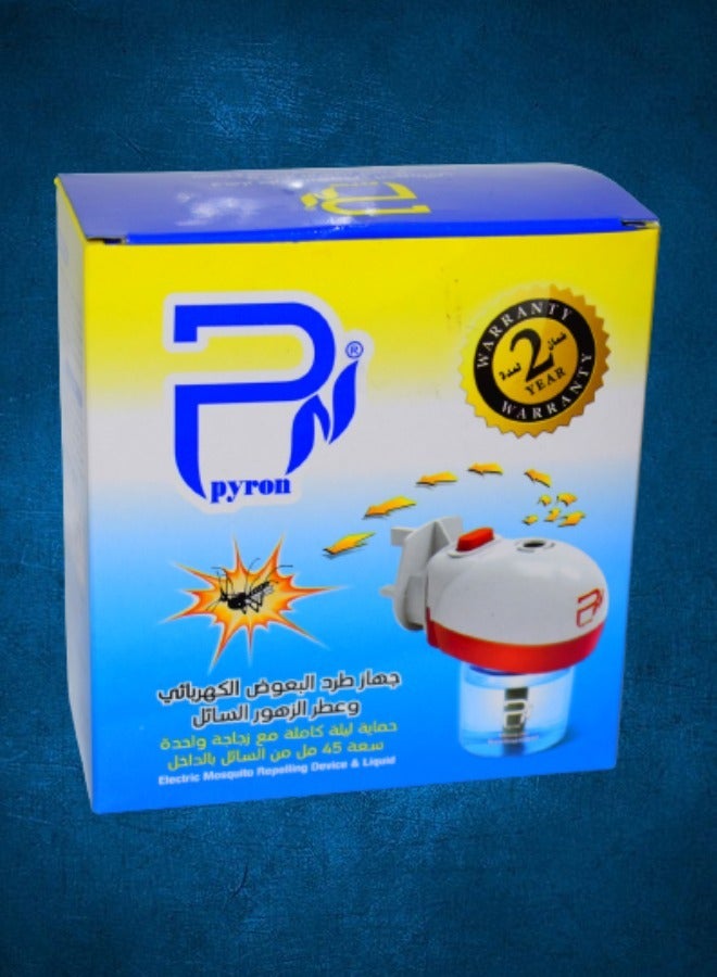 بيرون جهاز قاتل الناموس الكهربائي بسائل 1 زجاجة 45 مل برائحة الزهور - Image 1