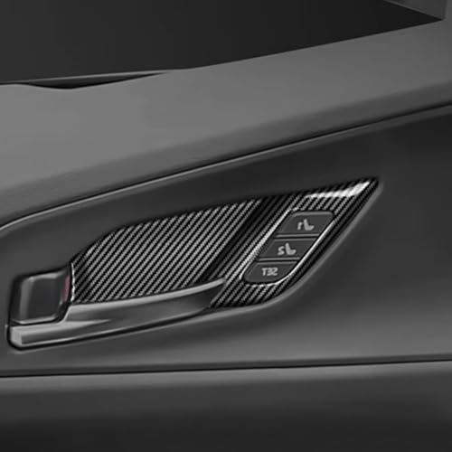 Beautost for Toyota Prius 2023 2024 2025 2026 Interior Door Handle Bowl Panel Cover Trims Carbon Fiber Black - Image 3