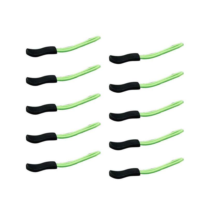DYZD Durable Zipper Pulls Tab Tags Cord Pulls Zipper Extension Zip Fixer For Backpacks  Jackets  Luggage  Purses  Handbags (10Pcs  Green) - Image 1