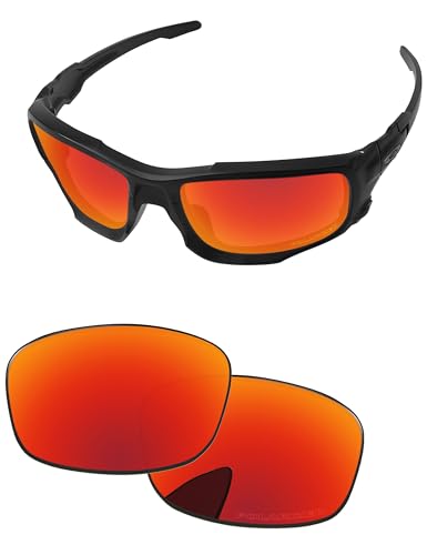 PapaViva Replacement Lenses for Oakley Si Ballistic Shocktube OO9329 Sunglass Fire Red Polarized - Image 1