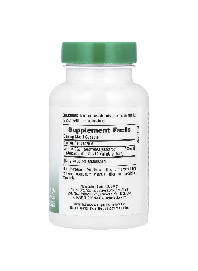 Natures Plus NaturesPlus, Herbal Actives, Licorice (DGL), 500 mg, 60 Capsules - Image 2