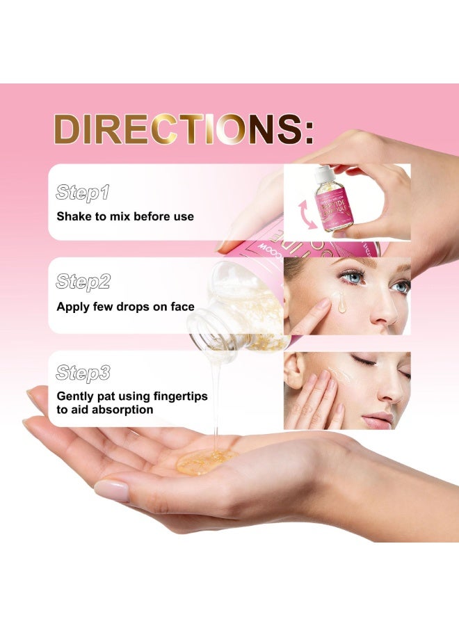 jalan Collagen Smooth Peptide Gold Foil Ampoule 30ml – Anti-aging, Firming, Brightening, Hydrating, Moisturizing, and Repairing Skin. - Image 3