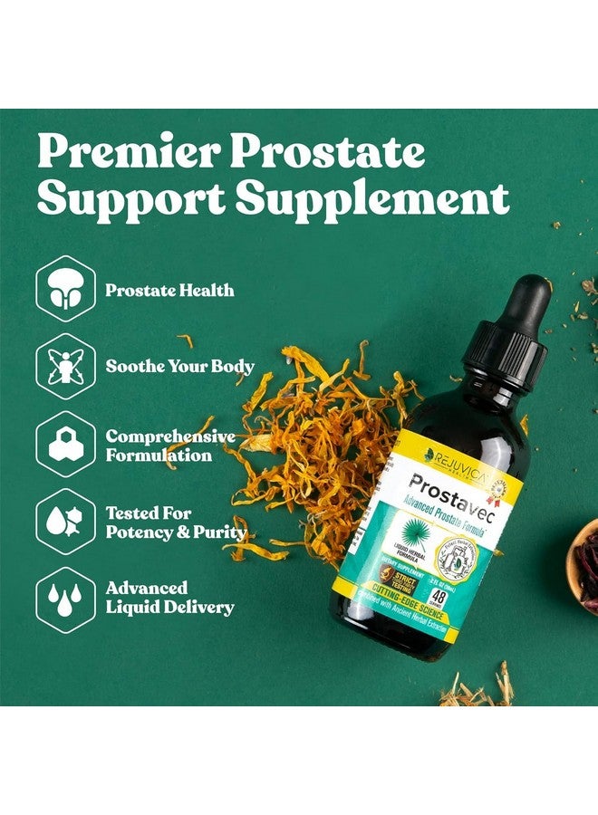 Rejuvica Health Prostavec Advanced Prostate Support Supplement - Liquid Formula for Faster Absorption with Pygeum, Saw Palmetto, Stinging Nettle + Turmeric & Damiana - Vegan, Non-GMO - 6 fl oz  - Image 2
