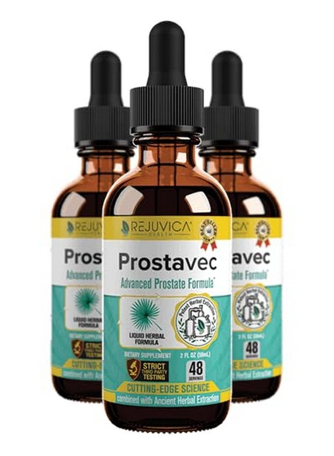 Rejuvica Health Prostavec Advanced Prostate Support Supplement - Liquid Formula for Faster Absorption with Pygeum, Saw Palmetto, Stinging Nettle + Turmeric & Damiana - Vegan, Non-GMO - 6 fl oz  - Image 1