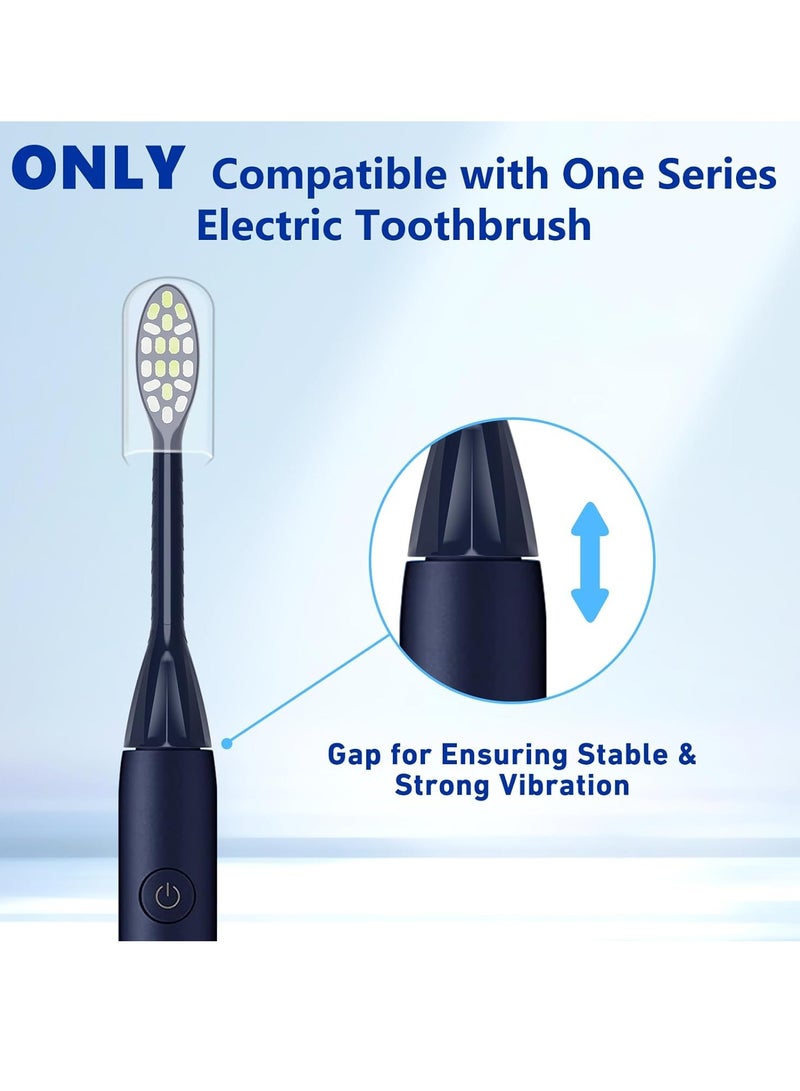 Compatible with Philips One Series Sonicare Electric Toothbrush Replacement Brush Heads,for Philips One HY1100 HY1200 ONE Series Electric Toothbrush,5 Pack (Midnight Navy Blue, Medium) - Image 2