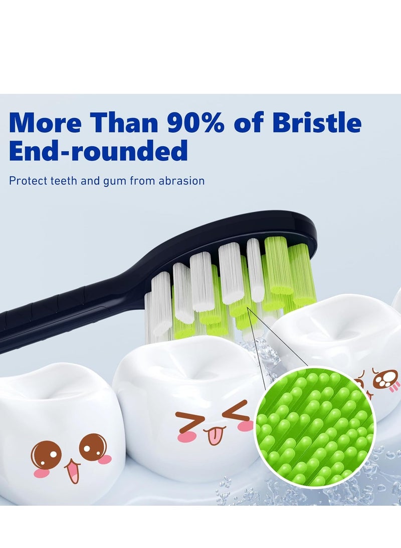 Compatible with Philips One Series Sonicare Electric Toothbrush Replacement Brush Heads,for Philips One HY1100 HY1200 ONE Series Electric Toothbrush,5 Pack (Midnight Navy Blue, Medium) - Image 5