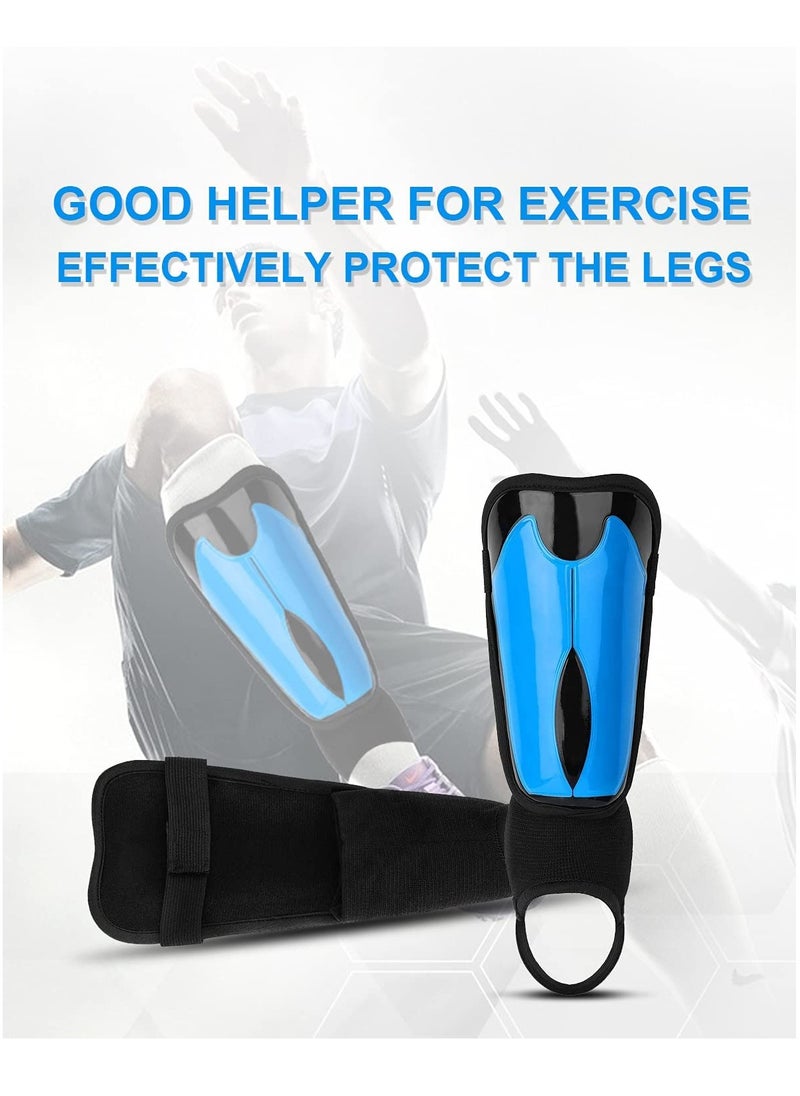 Excefore - Shin Guards, Shin Pads Mens for Sports, Football Shin Pads Boys for Height 4’9’’ to 6’2’’, with Adjustable Straps and Ankle Support Football Gifts Size L - Image 1