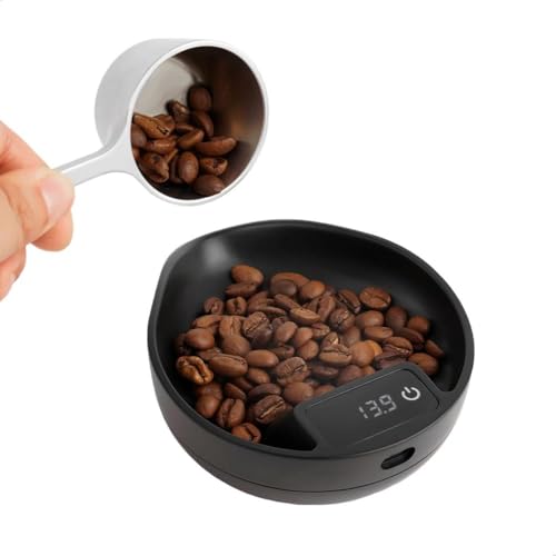 watchget Coffee Bean Dosing Cup Electronic Scale and Coffee Bean Dosing Tray Espresso Scale for Beans Weighting and Dose 031000g 01g Precision Digital Scales - Image 1