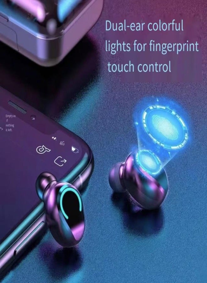 True Wireless Bluetooth Earbuds – In-Ear Headphones with Noise Cancellation, Touch Control, HD Stereo Sound, Built-in Mic, Fast Charging Case – iOS/Android Compatible - Image 3