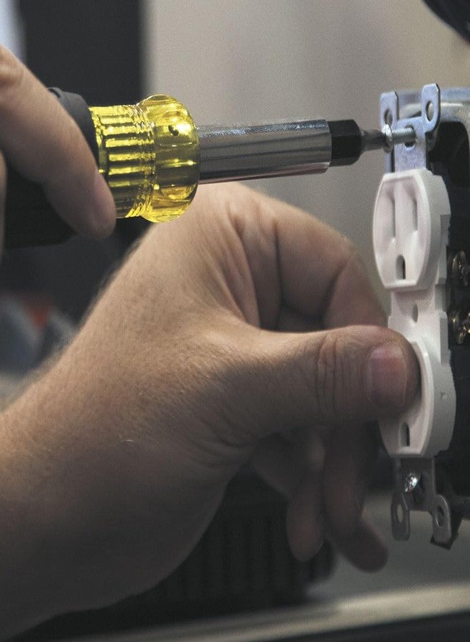 Klein Tools 32517 Multi-Bit Screwdriver / Tap Tool with 6 Common Tap Sizes, 4 Screwdriver Tips, and 3 Nut Driver Sizes - Image 5