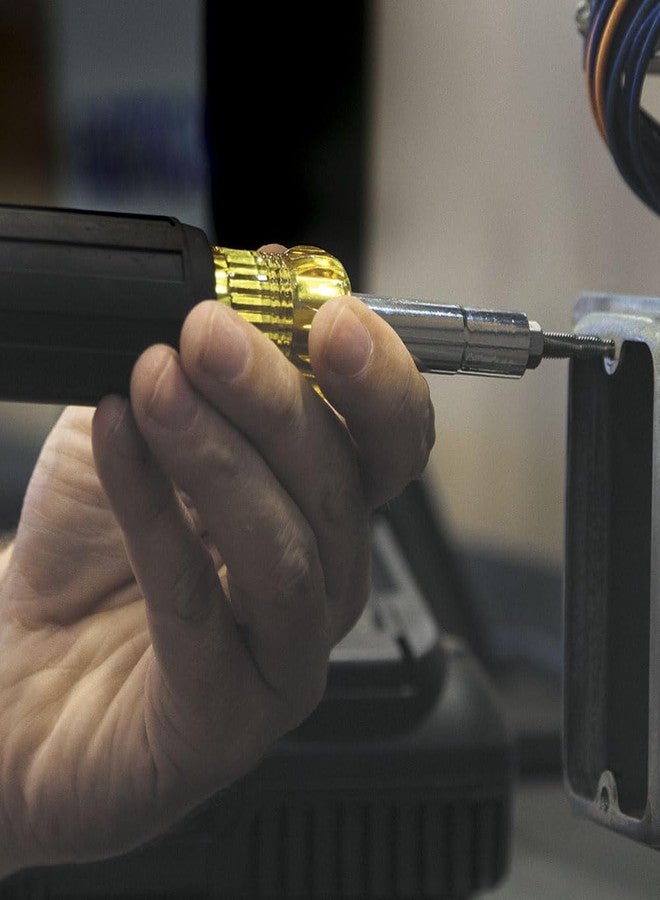 Klein Tools 32517 Multi-Bit Screwdriver / Tap Tool with 6 Common Tap Sizes, 4 Screwdriver Tips, and 3 Nut Driver Sizes - Image 4