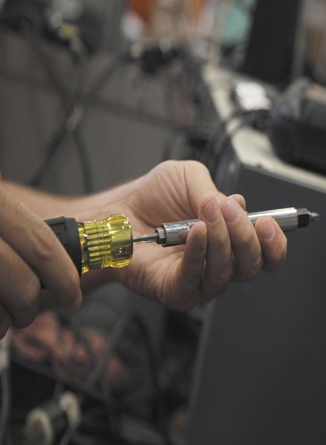 Klein Tools 32517 Multi-Bit Screwdriver / Tap Tool with 6 Common Tap Sizes, 4 Screwdriver Tips, and 3 Nut Driver Sizes - Image 3