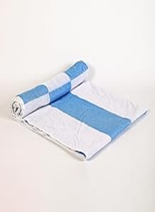 Ariika Loom Cotton Summer Towel 100% Cotton, 150 cm x 90 cm Size, Blue