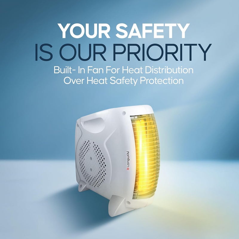 Longway Hot Max 20001000 W Fan Room Heater with ISI Approved White - Image 4