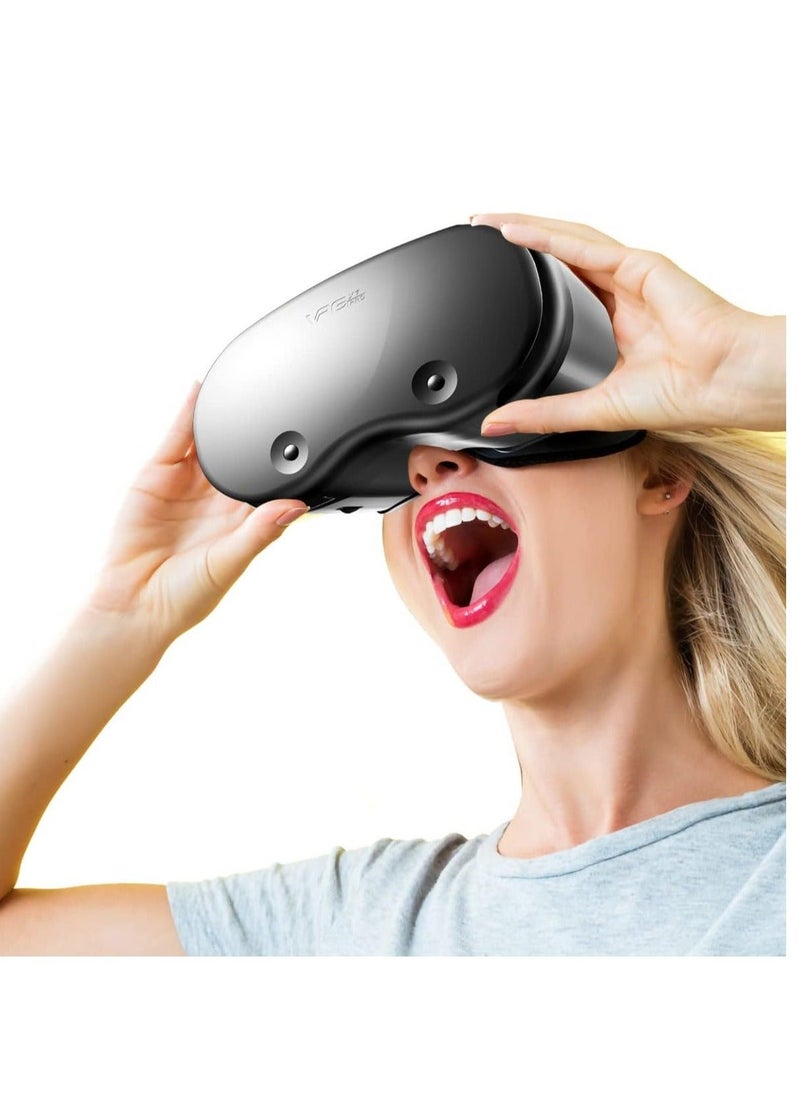 نظارات الواقع الافتراضي VR متوافقة مع آيفون/أندرويد نظارات جديدة لأفلام 3D VR معدات VR عالمية متوافقة مع 5-7 بوصة حماية العين المريحة القابلة للتعديل - Image 1