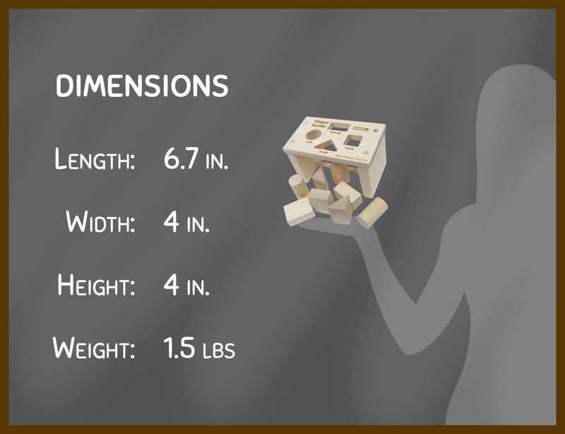 Maple Landmark Shape Sorter Bench - Made in USA - Image 2