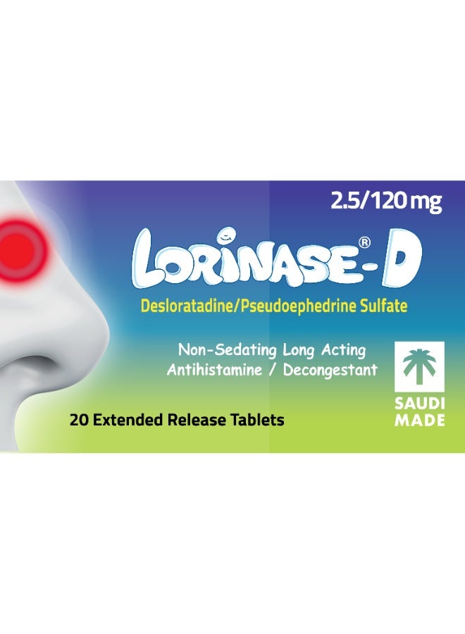 Lorinase-D 2.5 120mg 20 Tablets - Image 1