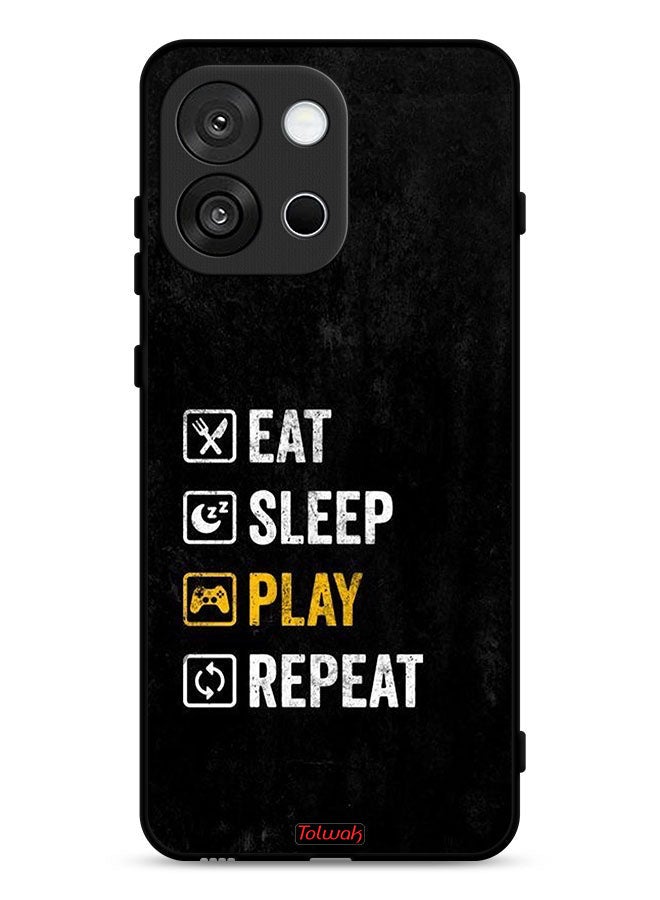 Tolwak OnePlus 13T Protective Case Cover Eat Sleep Play Repeat - Image 1