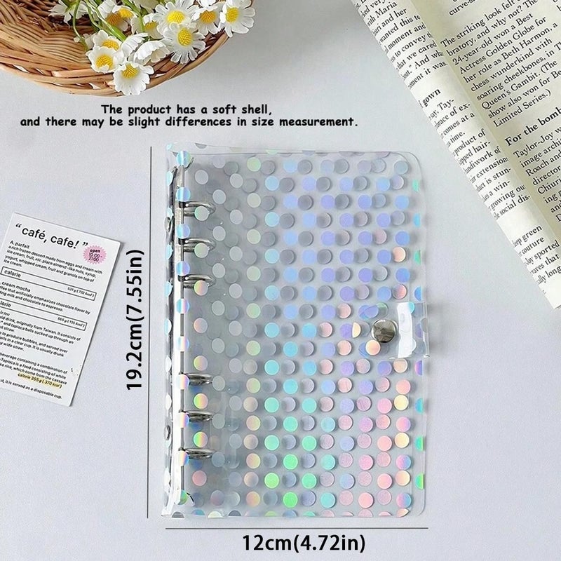 Multifunctional A6 Ring Binder With Single Double Buttons Sticker Book Pocket Book Stamp Album Storage Style C Bow - Image 3