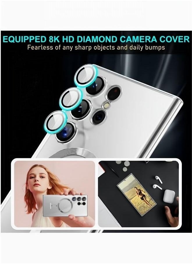 Generic - Samsung Galaxy S25 Ultra Magsafe Case Clear【N52 Stronger Magnets】【Shockproof  Protection】Anti-Yellow&Anti-Scratch, Ultra Slim, Magnetic Magsafe Cover for Samsung Galaxy S25 Ultra, Silver/Clear - Image 1