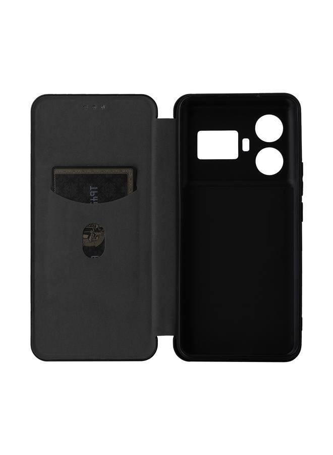 S-TOP Case For Realme GT5 5G Carbon Fiber Texture Flip Leather Phone Case - Image 4