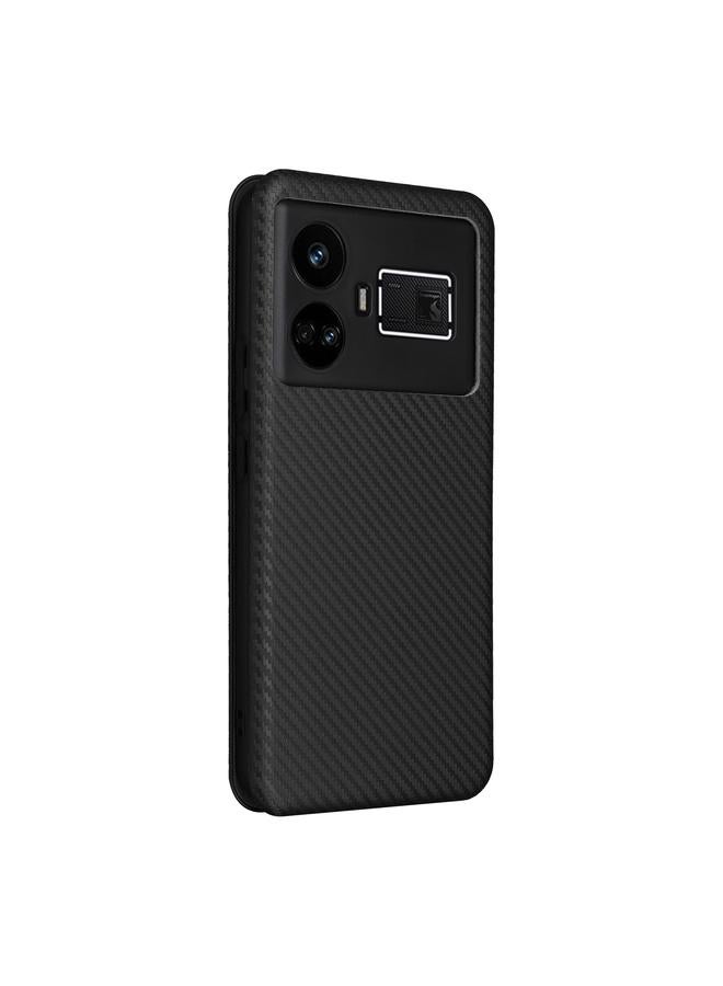 S-TOP Case For Realme GT5 5G Carbon Fiber Texture Flip Leather Phone Case - Image 3