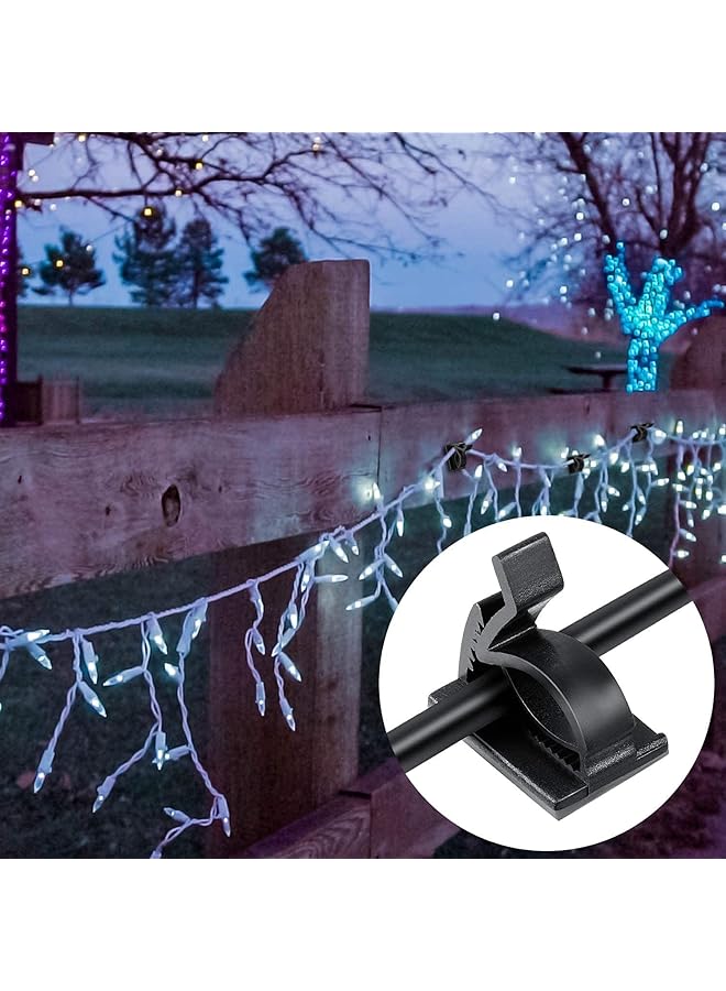 إيروريكس مشابك كابلات خارجية ومشابك إدارة الكابلات اللاصقة ومشابك الأسلاك اللاصقة وحامل الأسلاك وخطافات الكابلات ومنظماتها لزينة المنزل وأضواء الجنية المعلقة في عيد الميلاد، 120 قطعة، أسود متوسط - Image 3