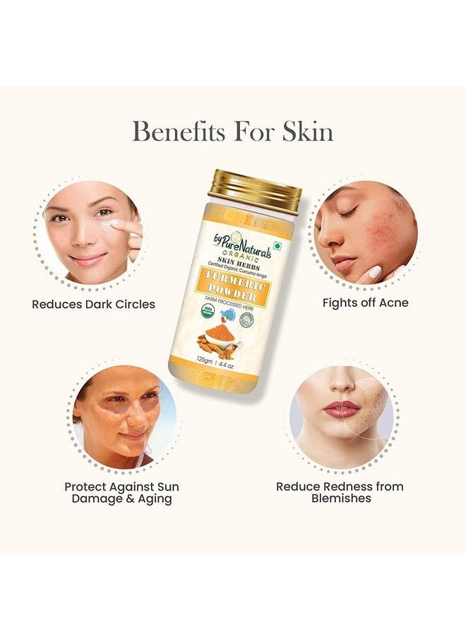 byPurenaturals - 100% Natural Herbal Organic Turmeric Powder For Skin Whitening 125Gm - Image 1