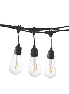 Next Life 33 FT Outdoor String Light with 20 Weatherproof Hanging Sockets and lamps, Heavy Duty Decorative Cafe Patio Lights for Garden  - Image 1