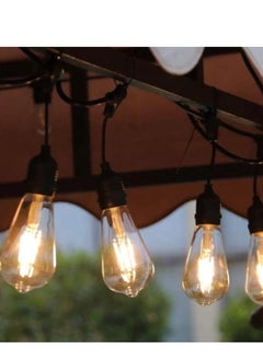Next Life 33 FT Outdoor String Light with 20 Weatherproof Hanging Sockets and lamps, Heavy Duty Decorative Cafe Patio Lights for Garden  - Image 4