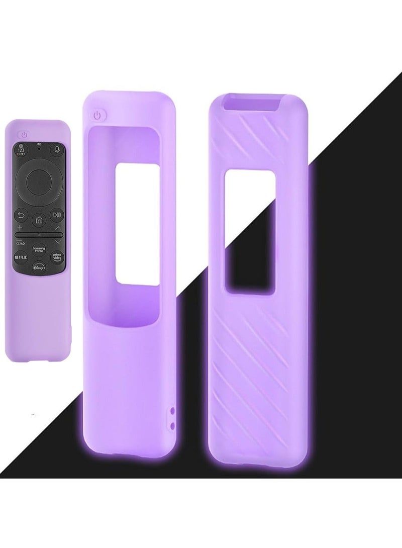 Captaintech Silicone Protective Case for Samsung Smart Solar Cell Remote Control - 2023 Models TM2360E, TM2361E, BN59-01432A, BN59-01432J, BN59-01432B, Anti-Slip, Shockproof, Glow in the Dark Silicone Cover - Image 1