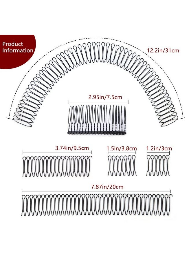 TCOTBE 5 Pcs U Shape Hair Styling Accessories - Wavy Combs, U Pin Clips, Metal Wire Combs, Mini Bangs Holders for Updo Styling, Hair Finishing Fixers, and Invisible Hairstyles for Girls and Women - Image 2