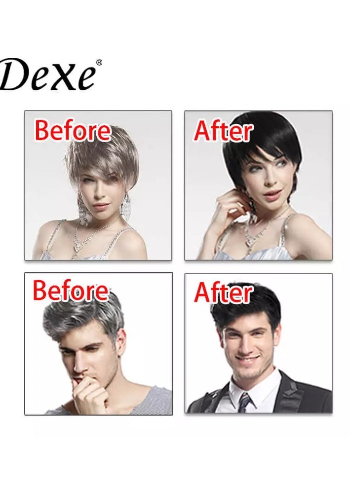 Dexe - Argan Speedy Hair Color Shampoo Natural Black 420 gram - Image 1