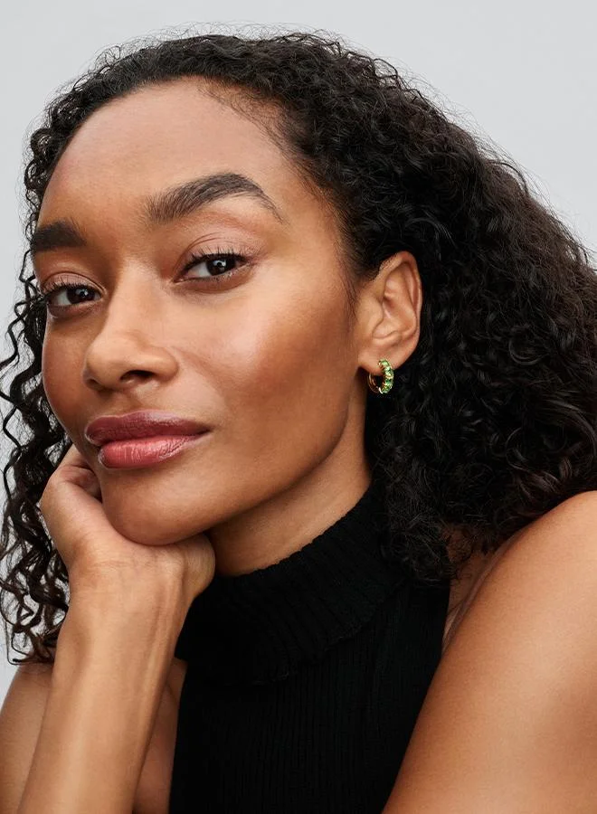 Pandora  Green Hoop Earrings for Women | Best Price UAE