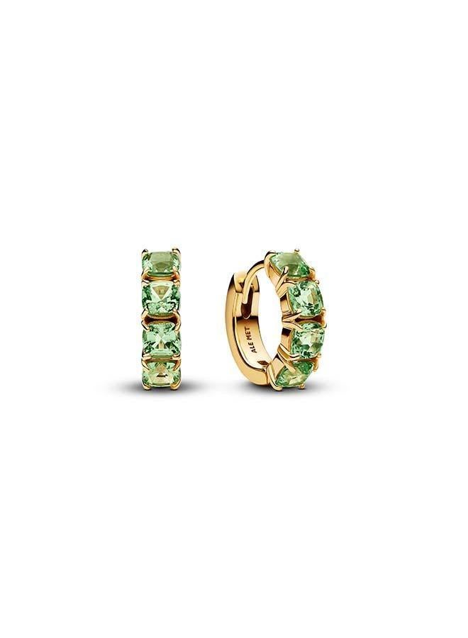 PANDORA Green Hoop Earrings - Image 1