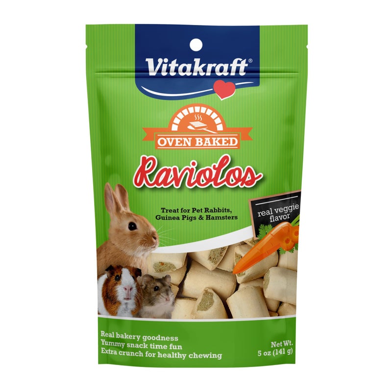 Vitakraft Raviolos Small Animal Treat - Made with Real Vegetables - For Rabbits, Guinea Pigs, and Hamsters Brown 5 Ounce (Pack of 1) - Image 1