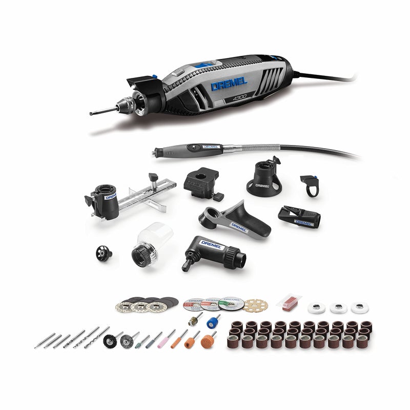 Dremel 4300-9/64 Versatile Rotary Tool Kit with Flex Shaft - 9 Attachments & 64 Accessories - Ideal for Engraving, Etching, Sanding, and Polishing - Image 2