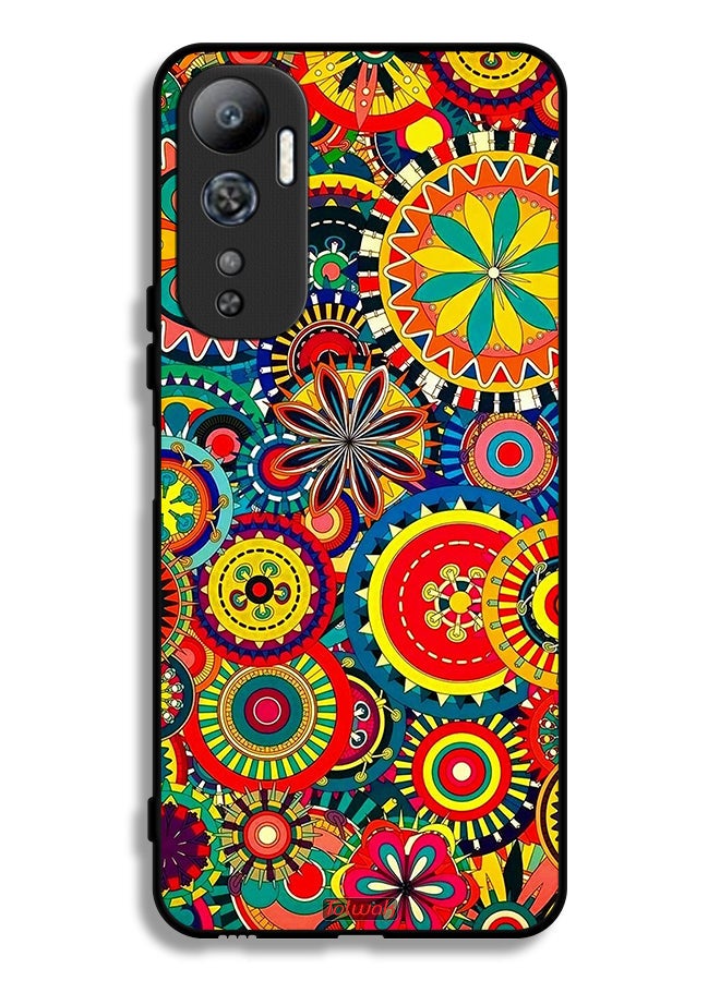Tolwak Infinix Hot 20 4G Protective Case Cover Colorful Mandala Pattern - Image 2