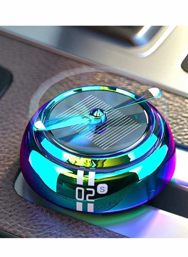 Y&D Car Air Freshener, Solar Energy Rotating,Car Perfume Freshener Aromatherapy Essential Oil - Image 2
