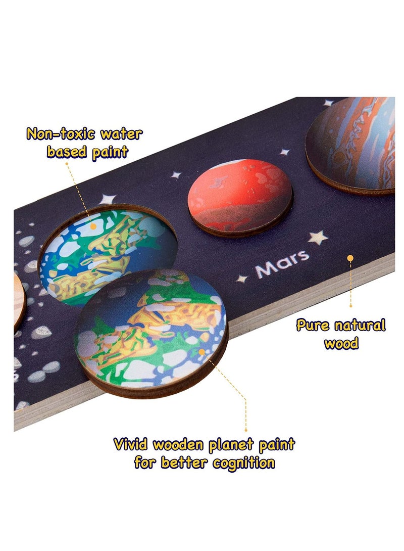 لعبة ألغاز النظام الشمسي للأطفال الصغار، ألعاب تعليمية خشبية خالية من مادة BPA، أنشطة تعليمية لمرحلة ما قبل المدرسة، ألغاز تدريب التفكير للأطفال، هدايا للأولاد والبنات - Image 4