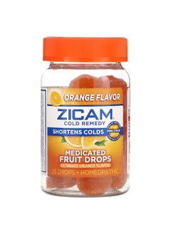 ZICAM Zicam, Cold Remedy, Medicated Fruit Drops, Ultimate Orange, 25 Drops  - Image 1